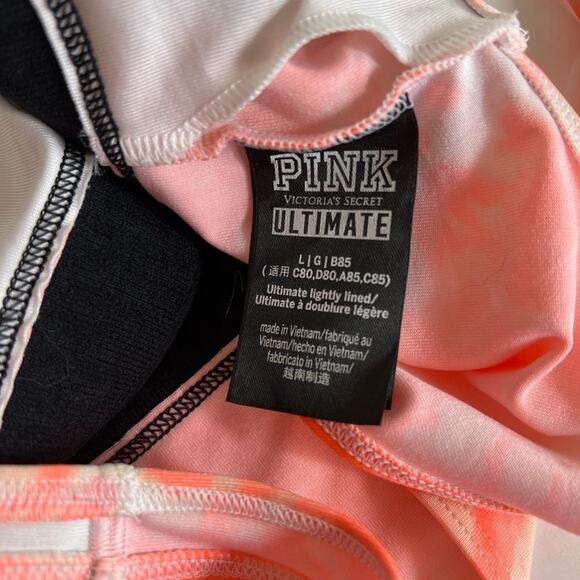 Pink Ultimate Peach and White Tie Dye Sports Bra Size Large - Picture 4 of 5